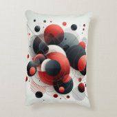 抽象芸術モダン幾何学円装飾用クッション アクセントクッション (裏面(縦))