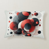 抽象芸術モダン幾何学円装飾用クッション アクセントクッション (裏面)