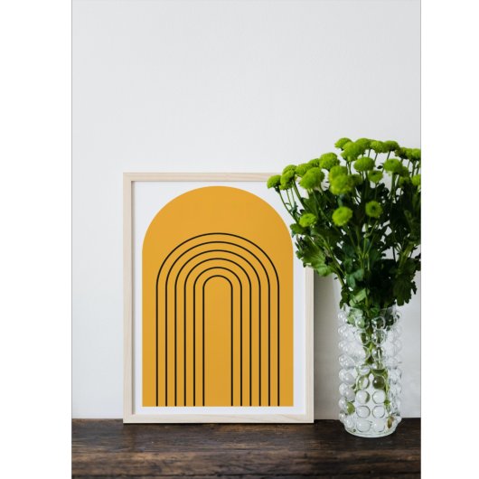 抽象芸術モダン幾何学最小主義ボホアート ポスター