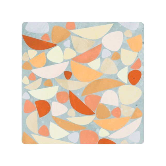 抽象芸術モダン幾何学模様 メタルプリント (正面)