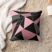 抽象芸術モダン幾何学的三角形プリント クッション (ブランケット)