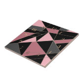 抽象芸術モダン幾何学的三角形プリント タイル (側面)