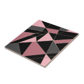 抽象芸術モダン幾何学的三角形プリント タイル (側面)