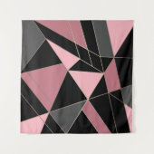 抽象芸術モダン幾何学的三角形プリント タペストリー (正面(横))