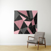 抽象芸術モダン幾何学的三角形プリント タペストリー (インサイチュ(横))