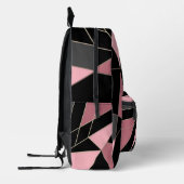 抽象芸術モダン幾何学的三角形プリント プリントバックパック (左)