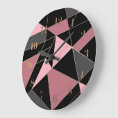 抽象芸術モダン幾何学的三角形プリント ラージ壁時計 (傾斜)