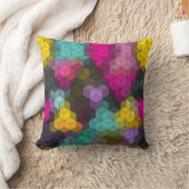 抽象芸術モダン幾何学的六角形モザイクムー クッション (ブランケット)