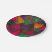 抽象芸術モダン幾何学的六角形モザイクムー ペーパープレート (アングル)