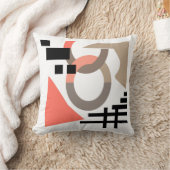 抽象芸術モダン幾何学的形状要素サンゴ クッション (ブランケット)