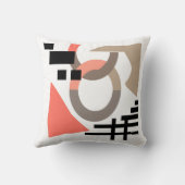 抽象芸術モダン幾何学的形状要素サンゴ クッション (裏面)