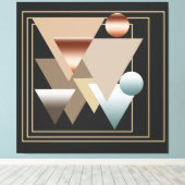 抽象芸術モダン幾何学的未来芸術 キャンバスプリント (インサイチュ (ウッドフロア))