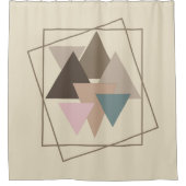 抽象芸術モダン幾何学的未来芸術 シャワーカーテン (正面)