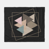 抽象芸術モダン幾何学的未来芸術 フリースブランケット (正面(横))