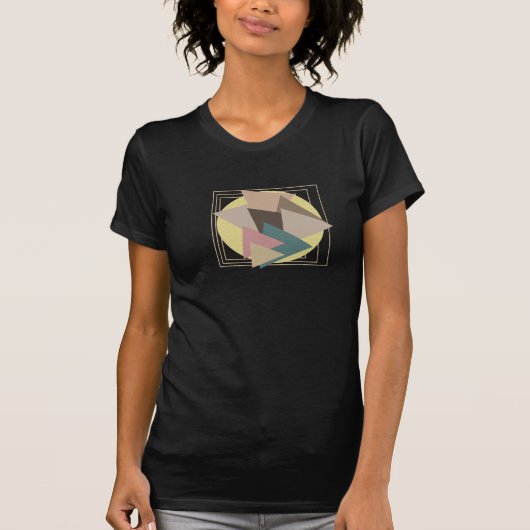 抽象芸術モダン幾何学的未来芸術 Tシャツ (正面)