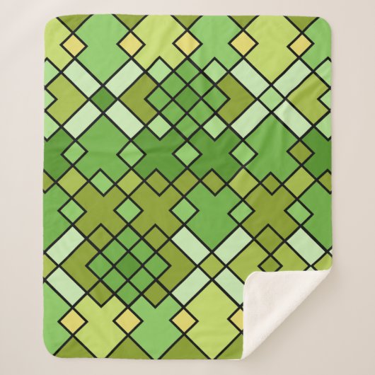 抽象芸術モダン幾何学的芸術 シェルパブランケット (正面)