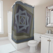 抽象芸術モダン幾何学的芸術 シャワーカーテン (インサイチュ)