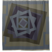 抽象芸術モダン幾何学的芸術 シャワーカーテン (正面)