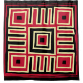 抽象芸術モダン幾何学的芸術 シャワーカーテン (正面)