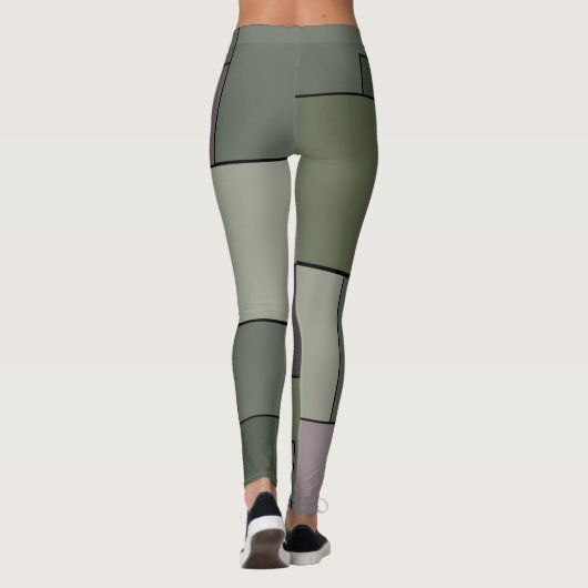 抽象芸術モダン幾何学的芸術 レギンス (裏面)