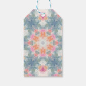 抽象芸術モダン幾何学的装飾プリントブルー ギフトタグ (裏面)