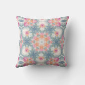 抽象芸術モダン幾何学的装飾プリントブルー クッション (裏面)