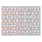 抽象芸術モダン幾何学的装飾プリントブルー テーブルクロス (正面(横))