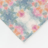 抽象芸術モダン幾何学的装飾プリントブルー フリースブランケット (角)