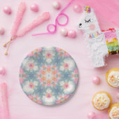 抽象芸術モダン幾何学的装飾プリントブルー ペーパープレート (パーティー)