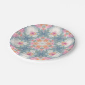 抽象芸術モダン幾何学的装飾プリントブルー ペーパープレート (アングル)