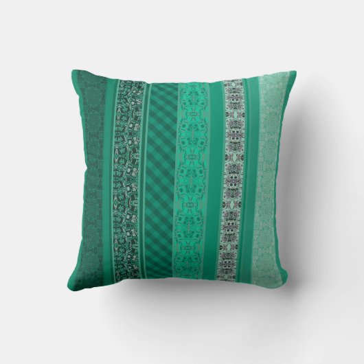 抽象芸術モダン幾何学的装飾用レトロパッチ クッション (裏面)