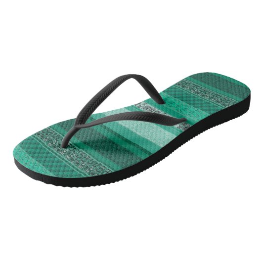 抽象芸術モダン幾何学的装飾用レトロパッチ ビーチサンダル (アングル)