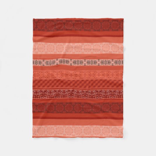 抽象芸術モダン幾何学的装飾用レトロパッチ フリースブランケット (正面)