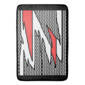 抽象芸術モダン幾何学赤黒大浴用マット バスマット (正面縦)