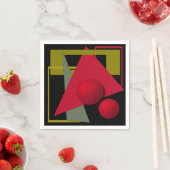 抽象芸術モダン幾何形状プリント スタンダードカクテルナプキン (インサイチュ)