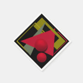 抽象芸術モダン幾何形状プリント スタンダードカクテルナプキン (角)