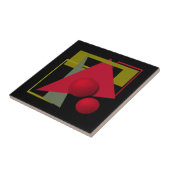 抽象芸術モダン幾何形状プリント タイル (側面)