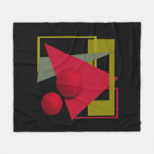 抽象芸術モダン幾何形状プリント フリースブランケット (正面(横))