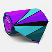 抽象芸術モダン幾何形状三角形ピンクpu ネクタイ (ロール)
