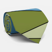 抽象芸術モダン幾何形状三角形blue gr ネクタイ (ロール)
