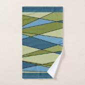 抽象芸術モダン幾何形状三角形blue gr バスタオルセット (ハンドタオル)