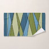 抽象芸術モダン幾何形状三角形blue gr バスタオルセット (ハンドタオル)