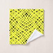 抽象芸術モダン幾何明ストライプのるいプリント バスタオルセット (ウォッシュタオル)