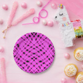 抽象芸術モダン幾何明ストライプのるいプリント ペーパープレート (パーティー)