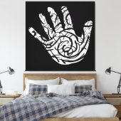 抽象芸術モダン幾何線画 キャンバスプリント (インサイチュ (寝室))