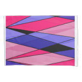 抽象芸術モダン形状三角形ピンク 枕カバー (正面)