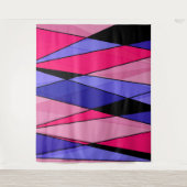 抽象芸術モダン形状三角形ピンクbl タペストリー (正面)