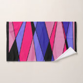 抽象芸術モダン形状三角形ピンクbl バスタオルセット (ハンドタオル)