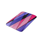 抽象芸術モダン形状三角形ピンクbl バスマット (アングル)