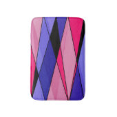 抽象芸術モダン形状三角形ピンクbl バスマット (正面縦)